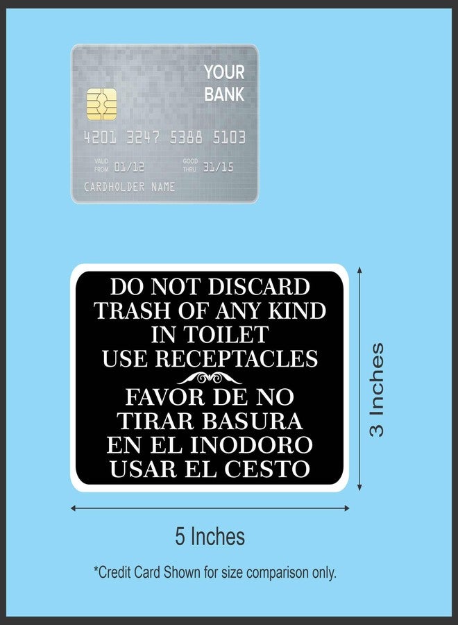 StickerTalk Do Not Discard Trash in Toilet Vinyl Sticker, 5 inches by 3 inches - Image 4